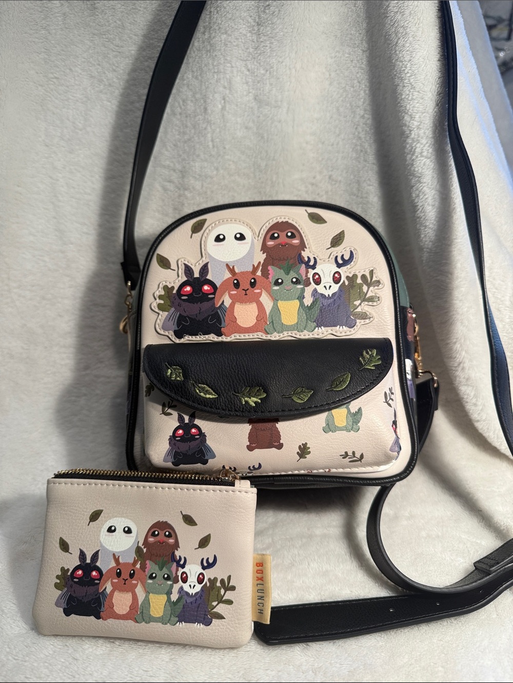 Chibi Cryptids RARE find! BOXLUNCH Crossbody/Backpack All-over print bag